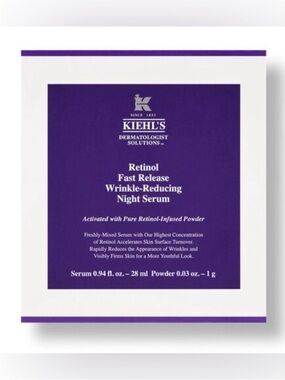KIEHL'S Retinol fast release wrinkle reducing night serum $88 New in Box
